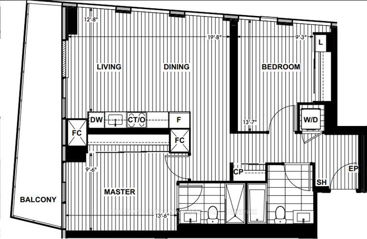 Photo 12 of Unit 1312, 470 front Street, Toronto, Waterfront Communities — HOMEH