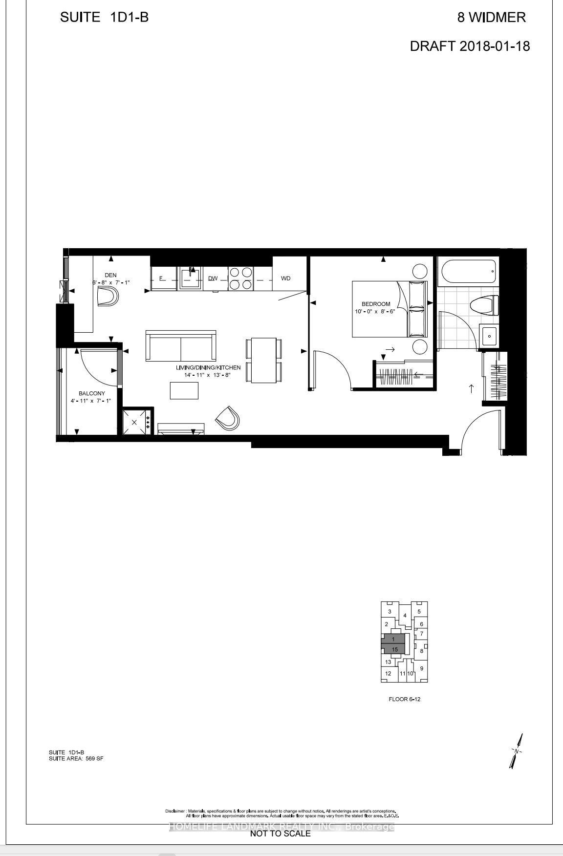Photo 19 of Unit 601, 8 Widmer Street, Toronto, Waterfront Communities — HOMEH