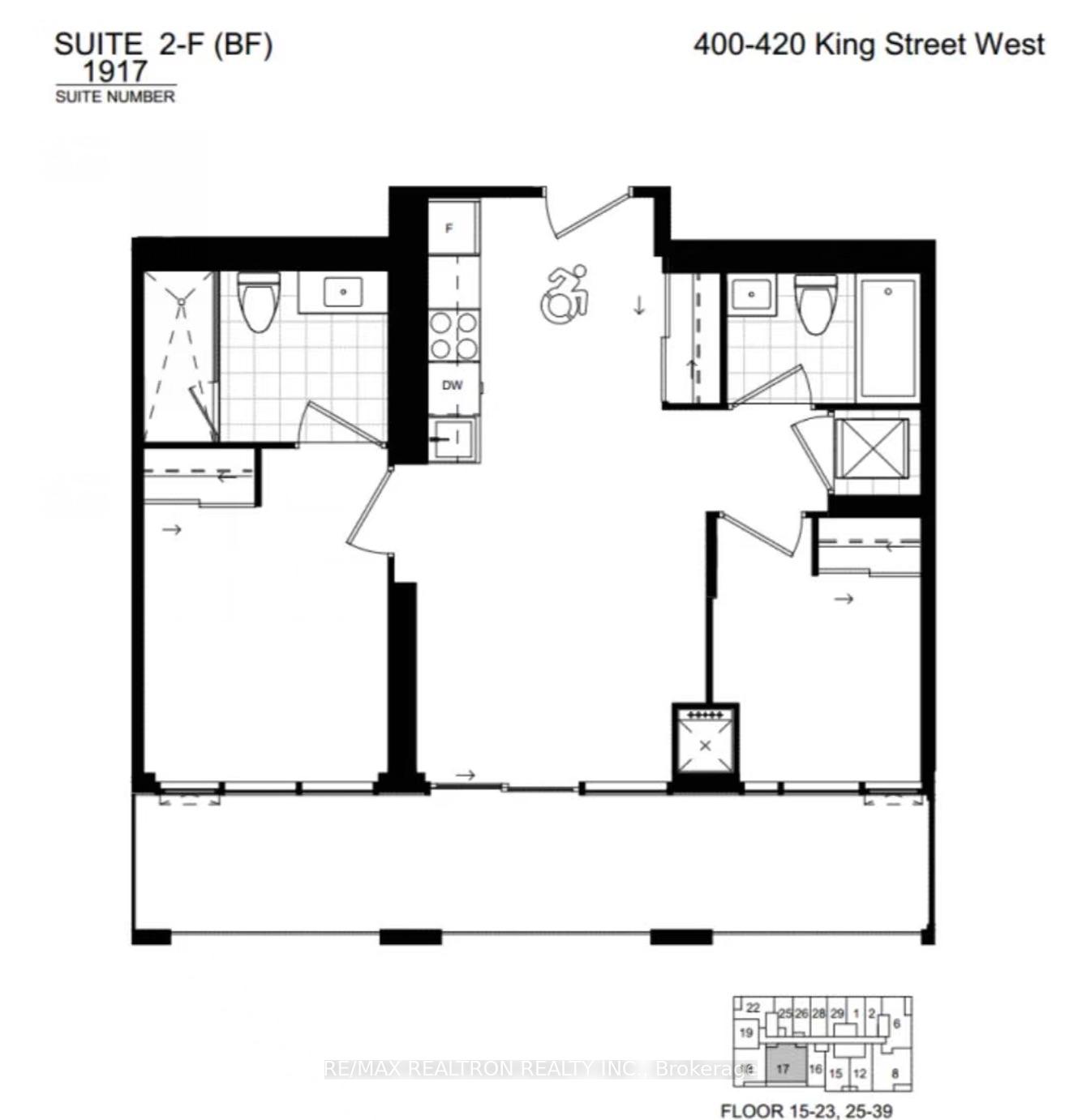 Front of Unit 1917, 400 King Street W