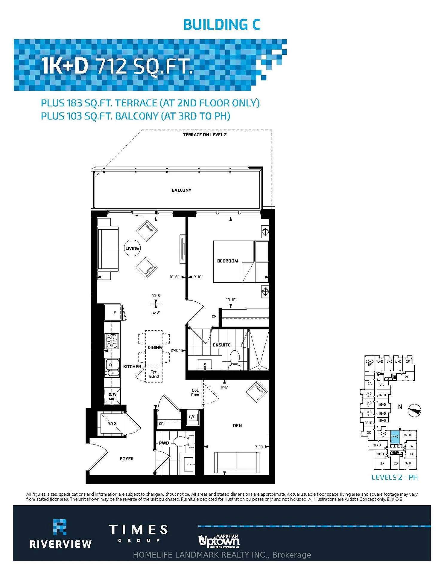 Photo 6 of Unit 1031, 38 Water Walk Drive, Markham, Unionville — HOMEH