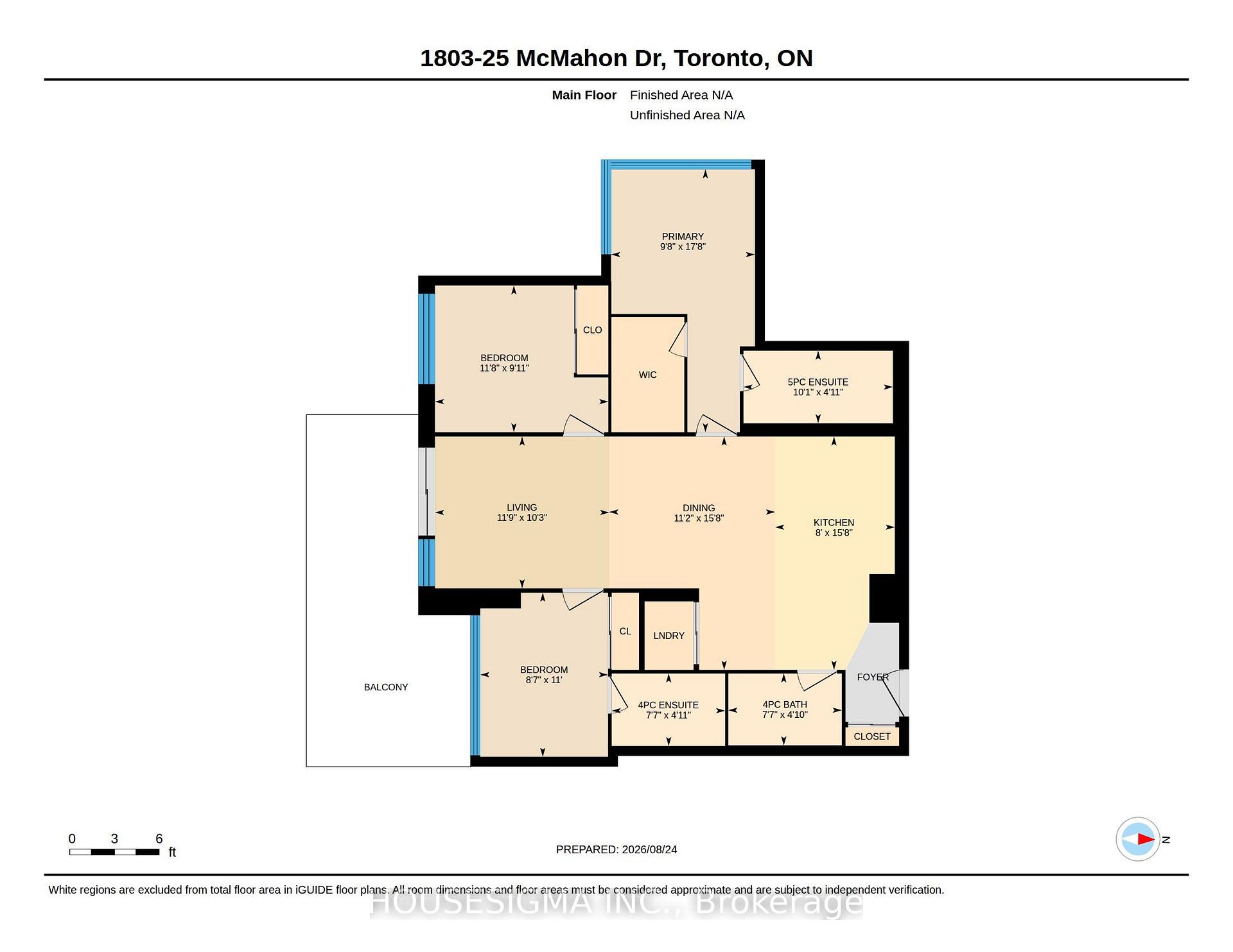 Photo 5 of Unit 1803, 25 McMahon Drive, North York, Bayview Village — HOMEH