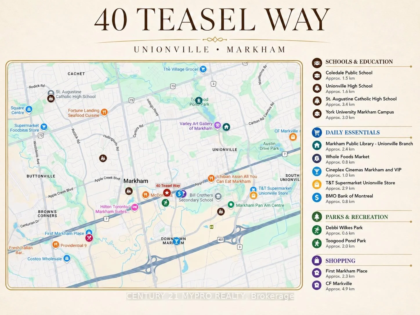 Photo 41 of 40 Teasel Way, Markham, Unionville — HOMEH
