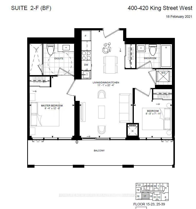 Photo 16 of Unit 2317, 400 King Street W, Toronto, Waterfront Communities — HOMEH