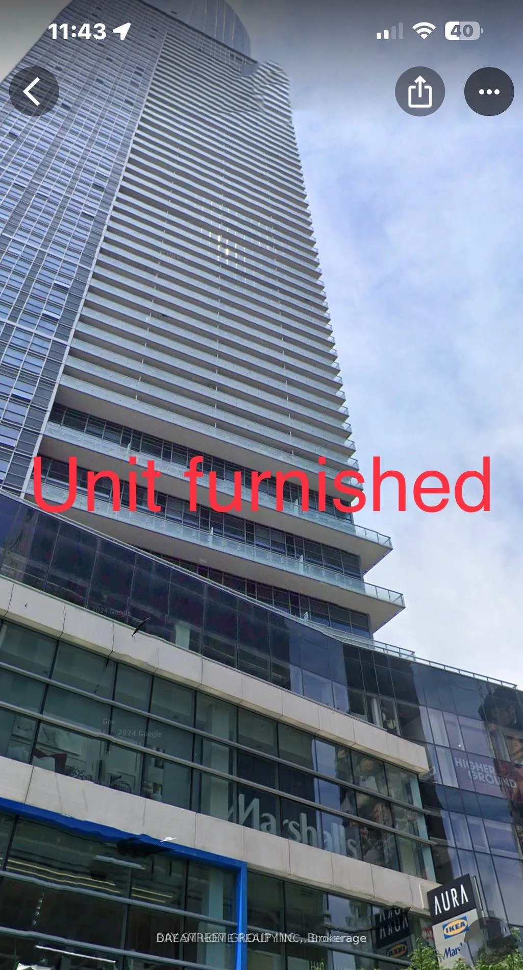 Front of Unit 1806, 386 Yonge Street