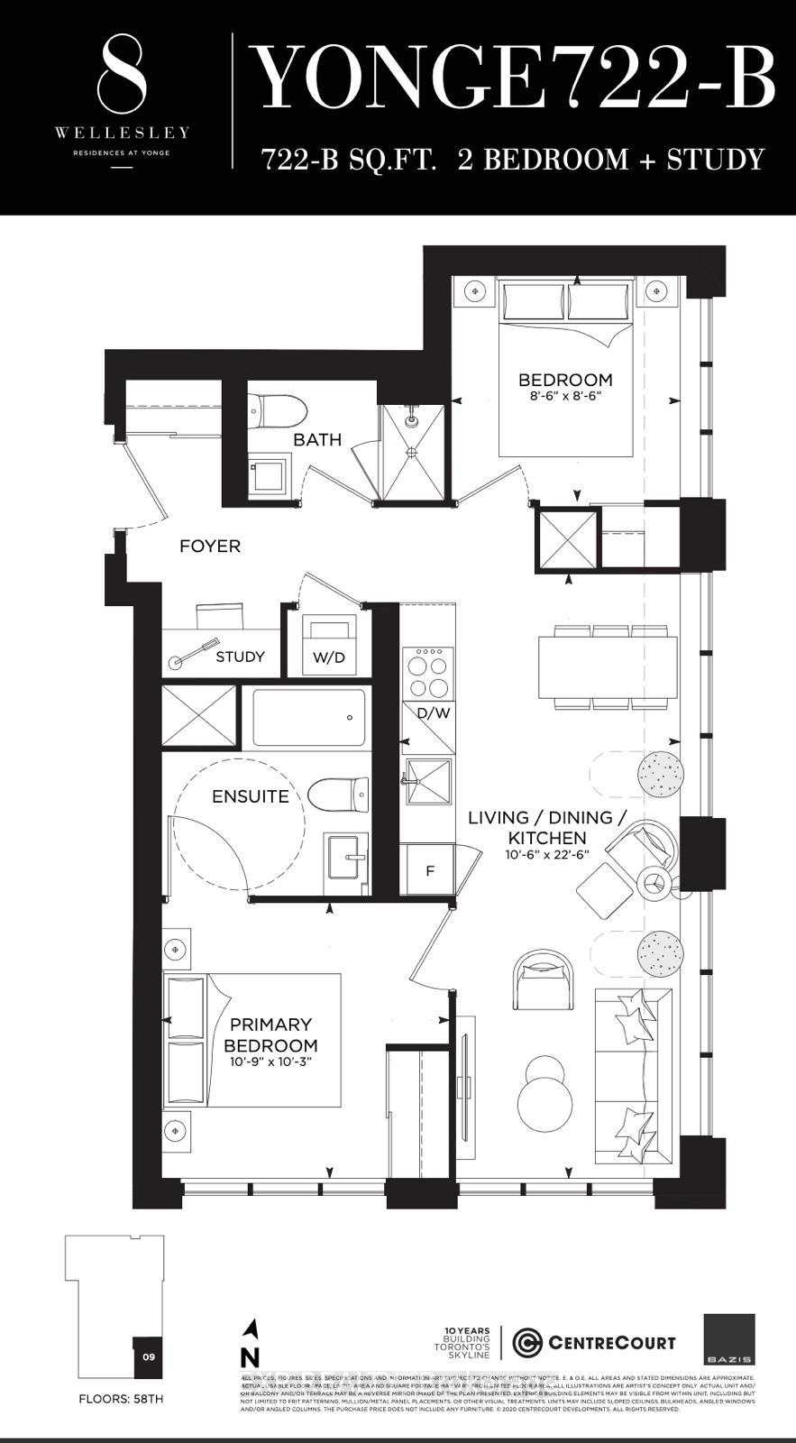 Photo 1 of Unit 5809, 8 Wellesley Street W, Toronto, Bay Street Corridor — HOMEH