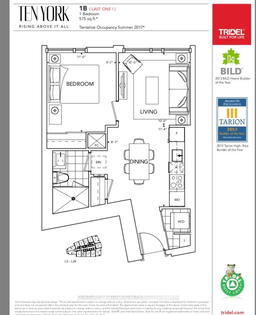 Photo 9 of Unit 802, 10 York Street, Toronto, Waterfront Communities — HOMEH