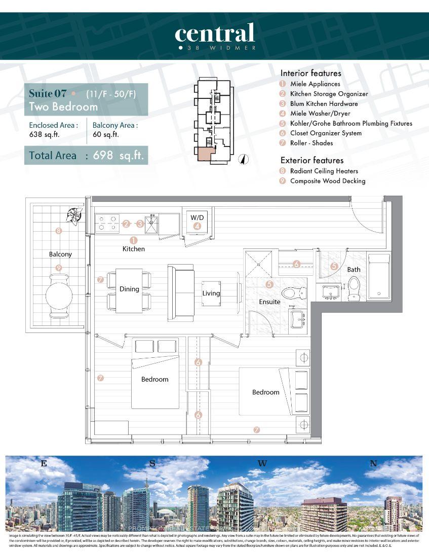 Photo 17 of Unit 1707, 38 Widmer Street, Toronto, Waterfront Communities — HOMEH