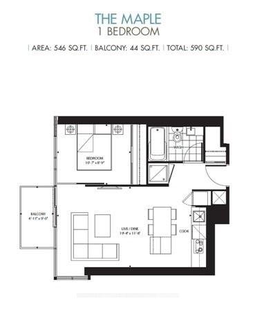 Photo 5 of Unit 3105, 75 St Nicholas Street, Toronto, Bay Street Corridor — HOMEH