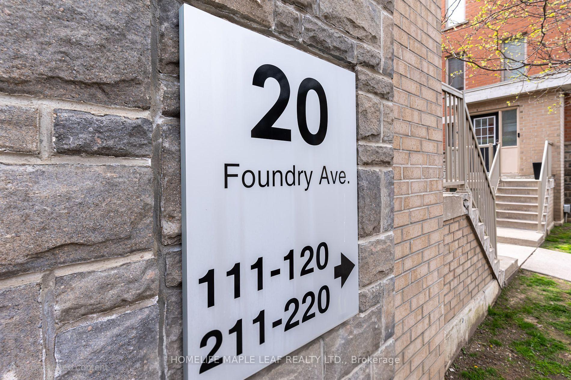 Photo 1 of Unit 120, 20 Foundry Avenue, Toronto, Dovercourt-Wallace Emerson-Junction — HOMEH