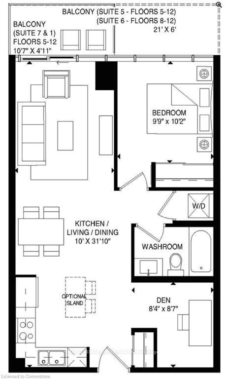 Photo 2 of Unit 1205, 128 King Street N, Waterloo, Downtown Waterloo — HOMEH