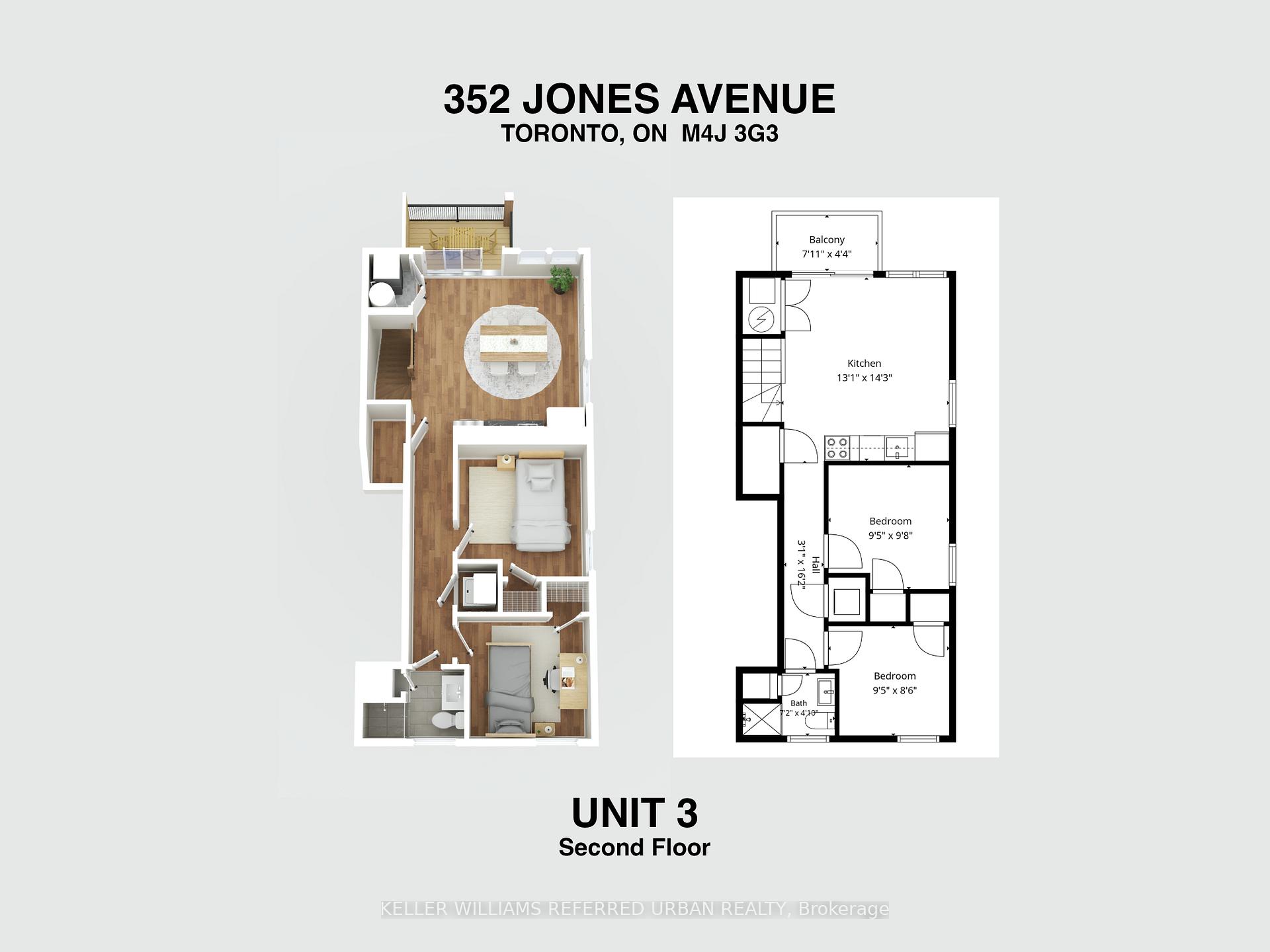 Photo 13 of Unit 3, 352 Jones Avenue, Toronto, Blake-Jones — HOMEH