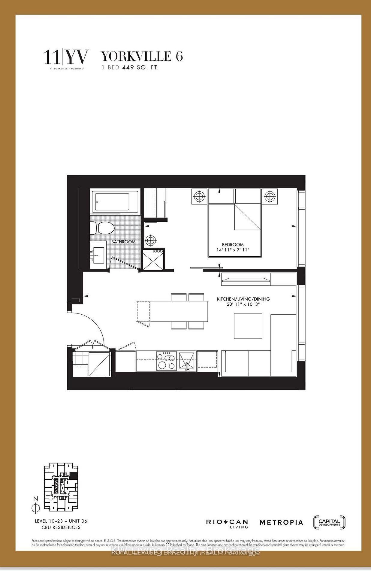 Photo 2 of Unit 1406, 11 Yorkville Avenue, Toronto, Little Portugal — HOMEH