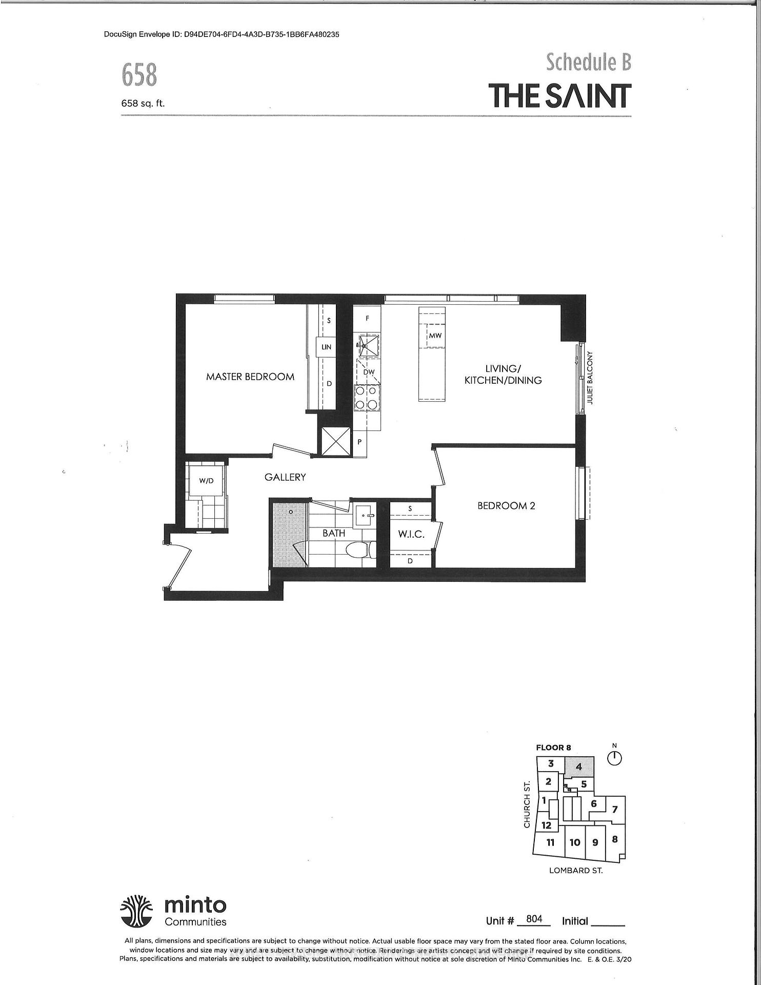 Front of Unit 804, 89 Church Street