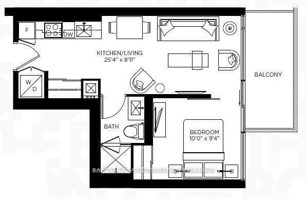 Photo 6 of Unit 3409, 290 Adelaide Street W, Toronto, Waterfront Communities — HOMEH