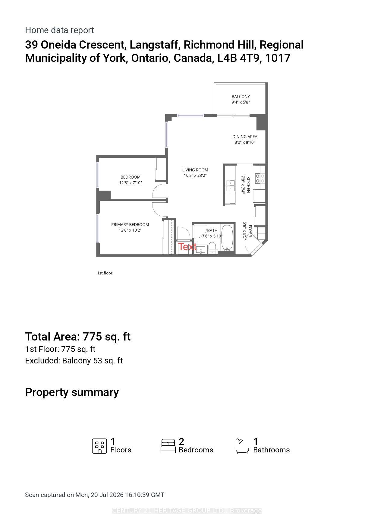 Photo 22 of Unit 1017, 39 Oneida Crescent, Richmond Hill, Langstaff — HOMEH