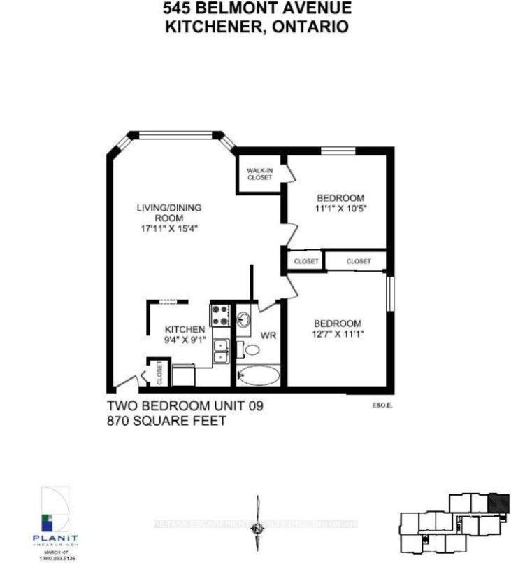 Photo 9 of Unit 510, 547 Belmont Avenue W, Kitchener, Cherry Hill — HOMEH