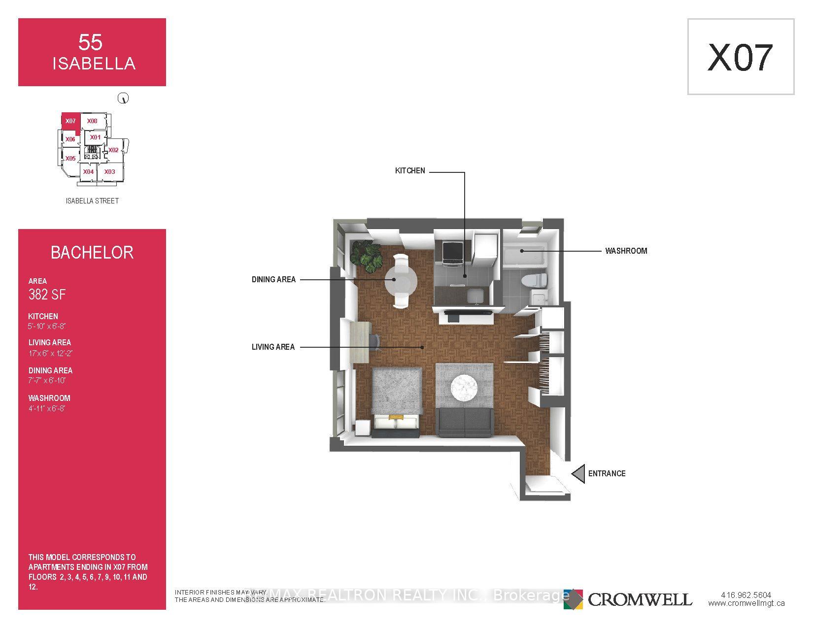 Photo 9 of Unit 707, 55 Isabella Street, Toronto, Church-Yonge Corridor — HOMEH