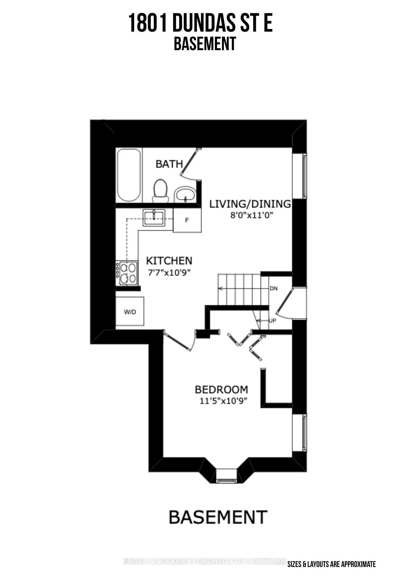 Photo 2 of Unit Basement, 1801 Dundas Street E, Toronto, Greenwood-Coxwell — HOMEH
