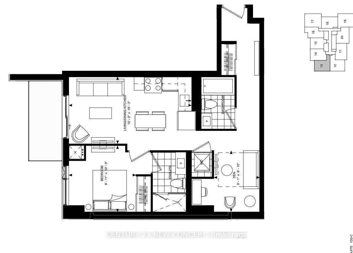 Front of Unit 713, 50 Dunfield Avenue