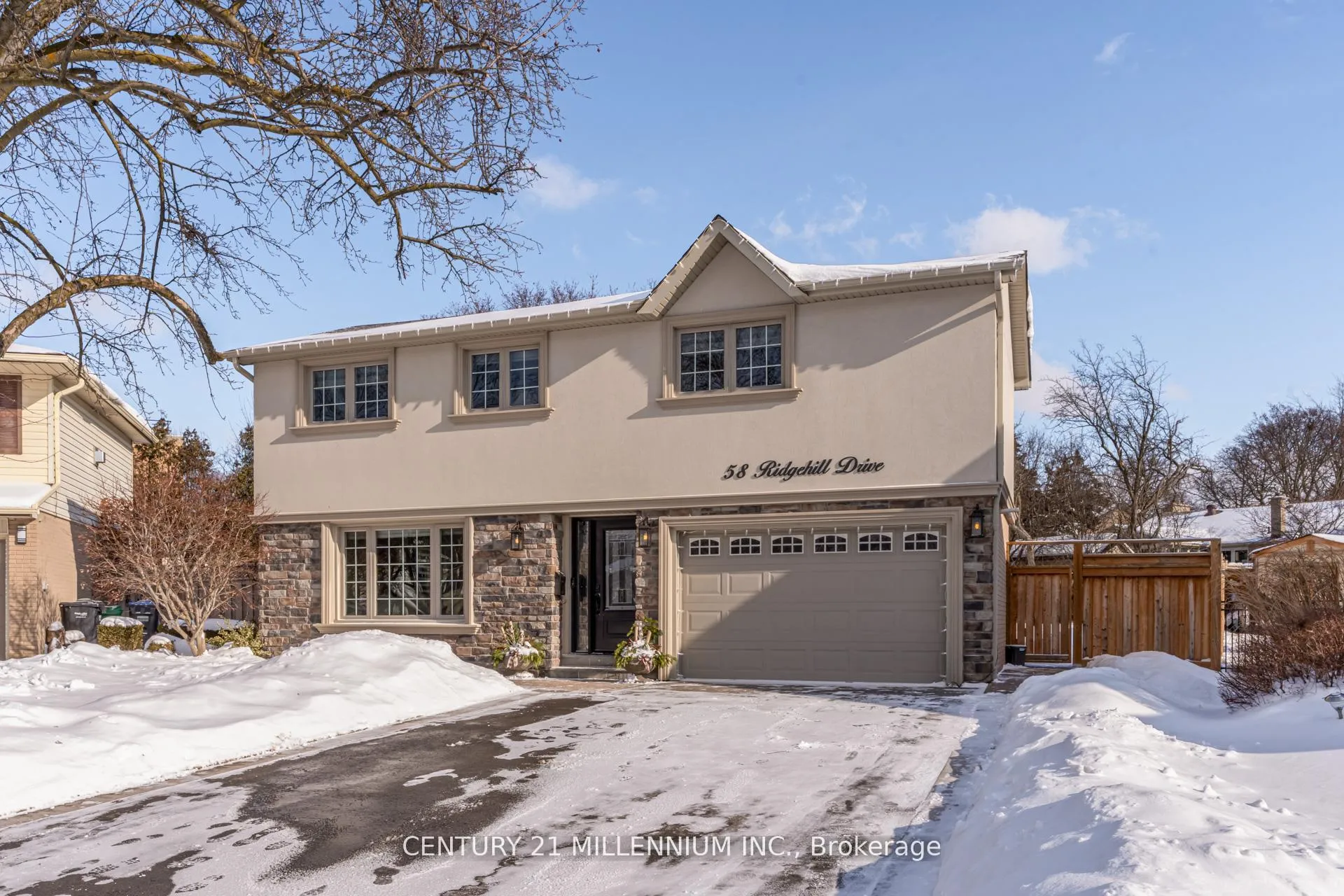 Front of 58 Ridgehill Drive