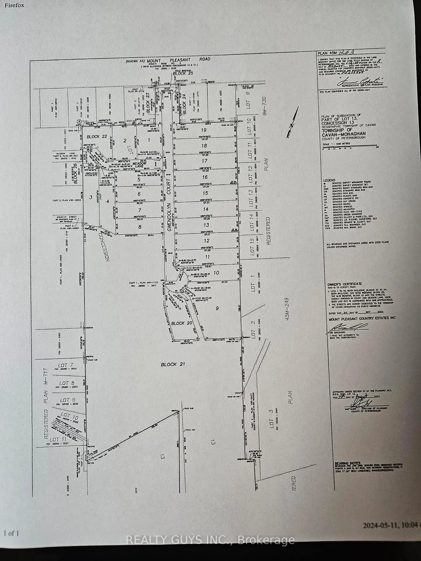 Front of 2387 (lot 10) Gwendolyn Court