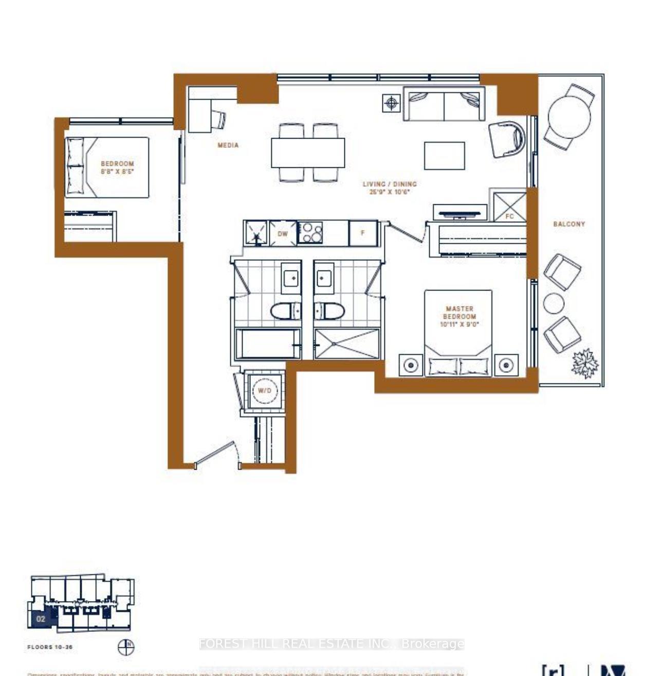 Photo 8 of Unit 1902, 117 Broadway Avenue, Toronto, Mount Pleasant West — HOMEH