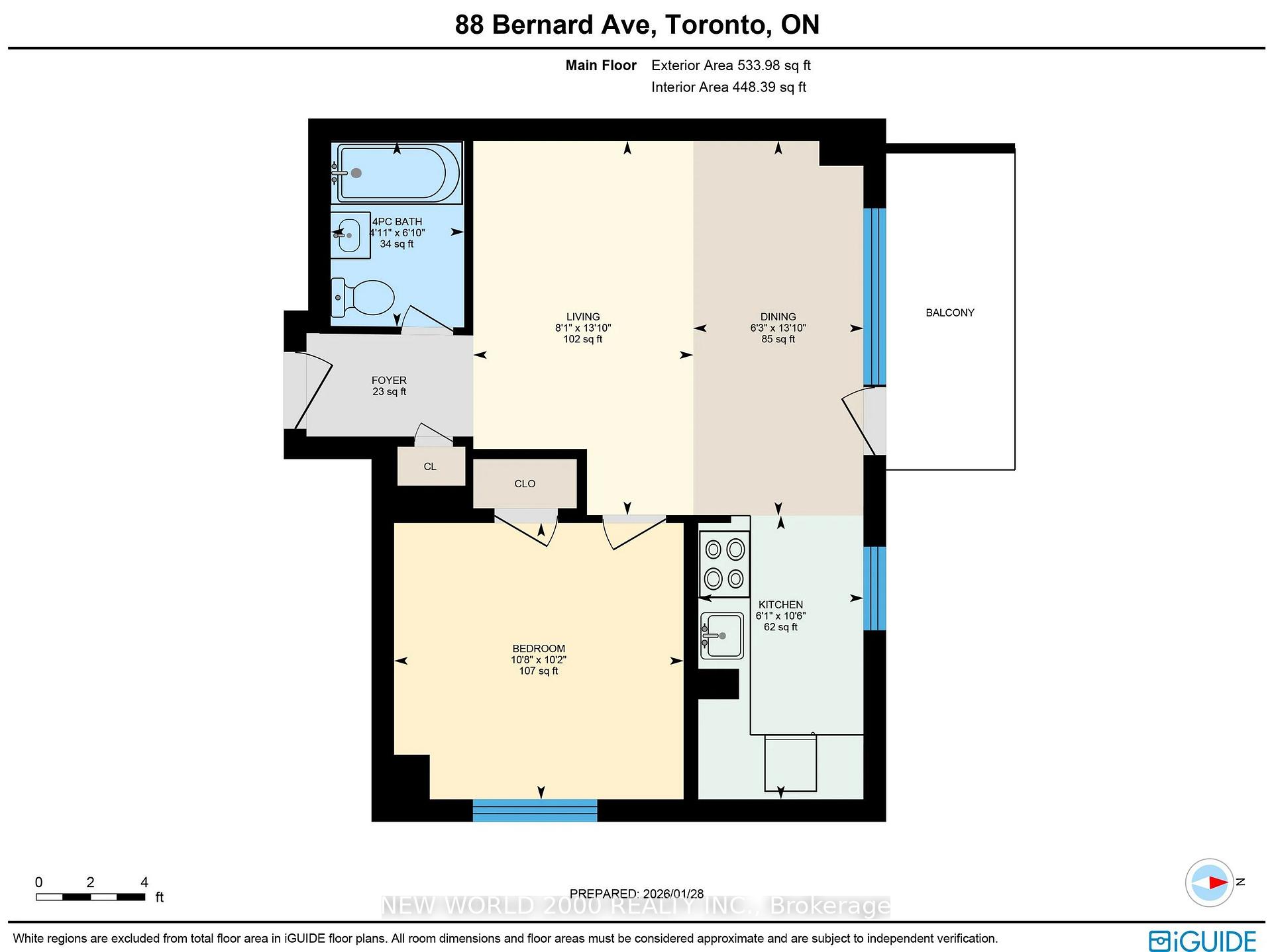 Photo 3 of Unit 608, 88 Bernard Avenue, Toronto, The Annex — HOMEH