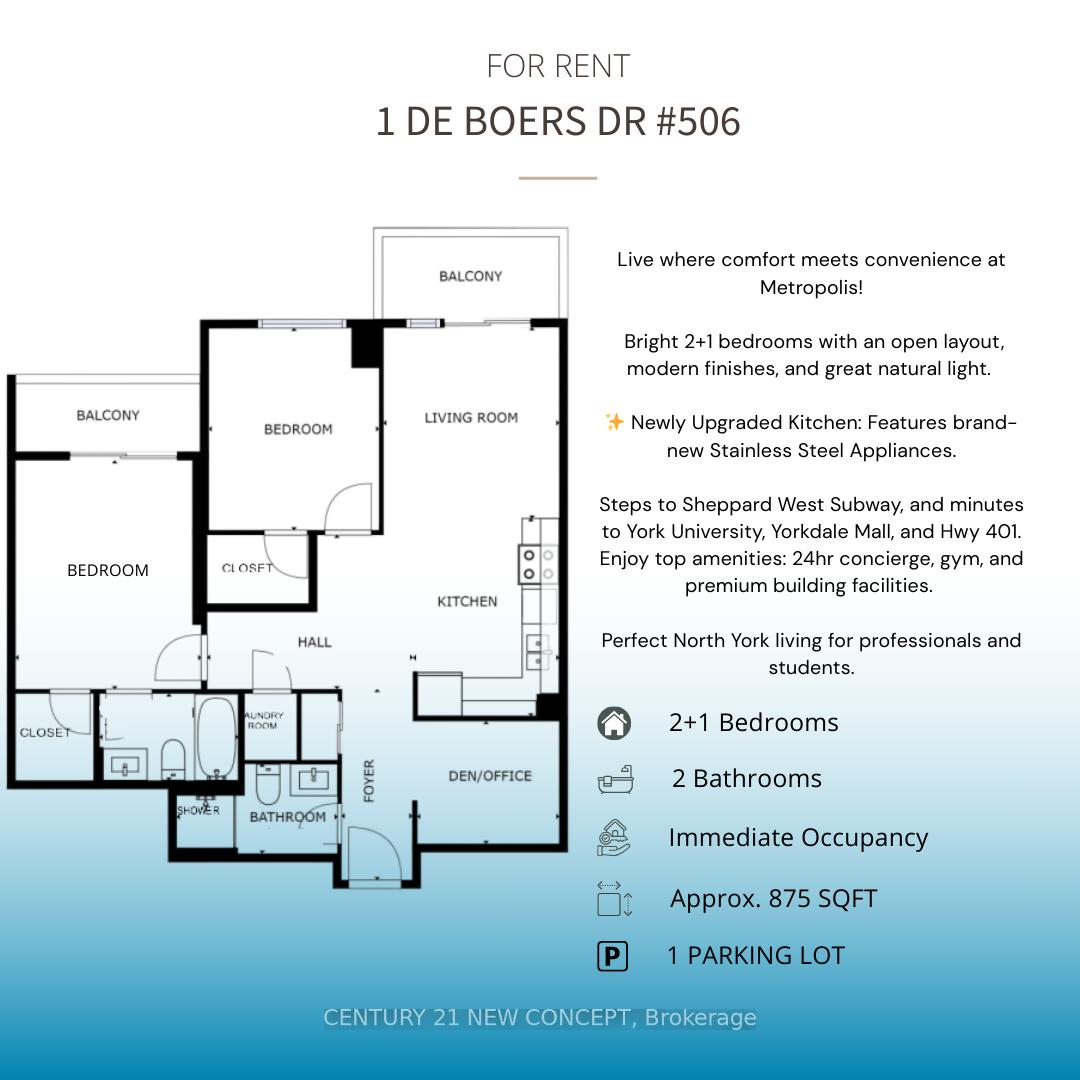 Front of Unit 506, 1 De Boers Drive