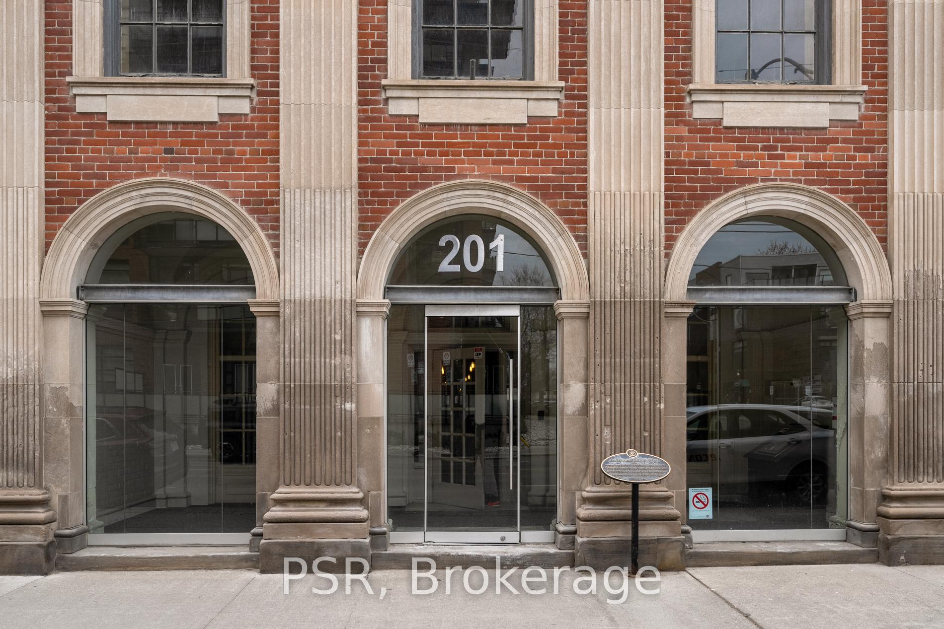 Front of Unit 701, 201 Carlaw Avenue
