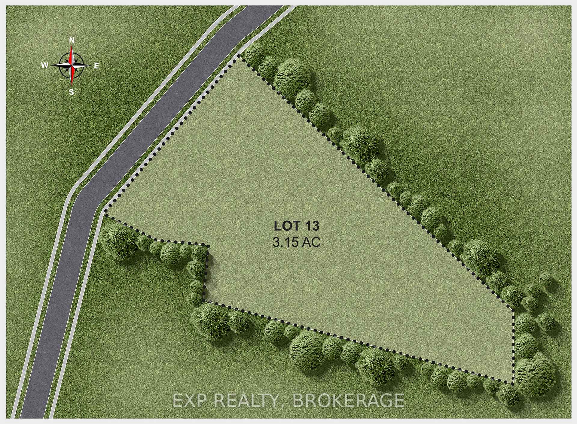Front of LOT 13 Milburn Creek Estates