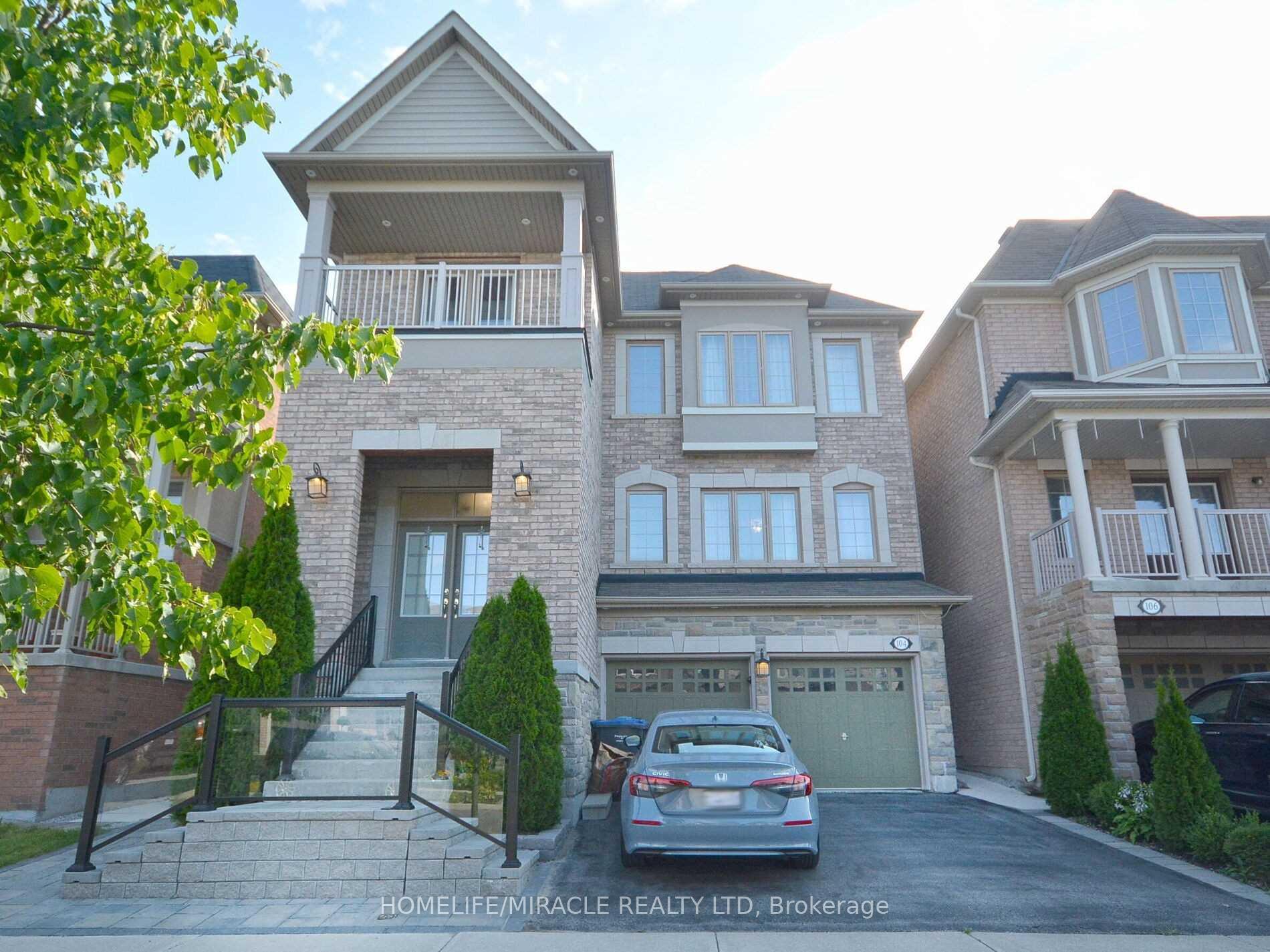 Photo 1 of 104 Leadership (Upper) Drive, Brampton, Credit Valley — HOMEH