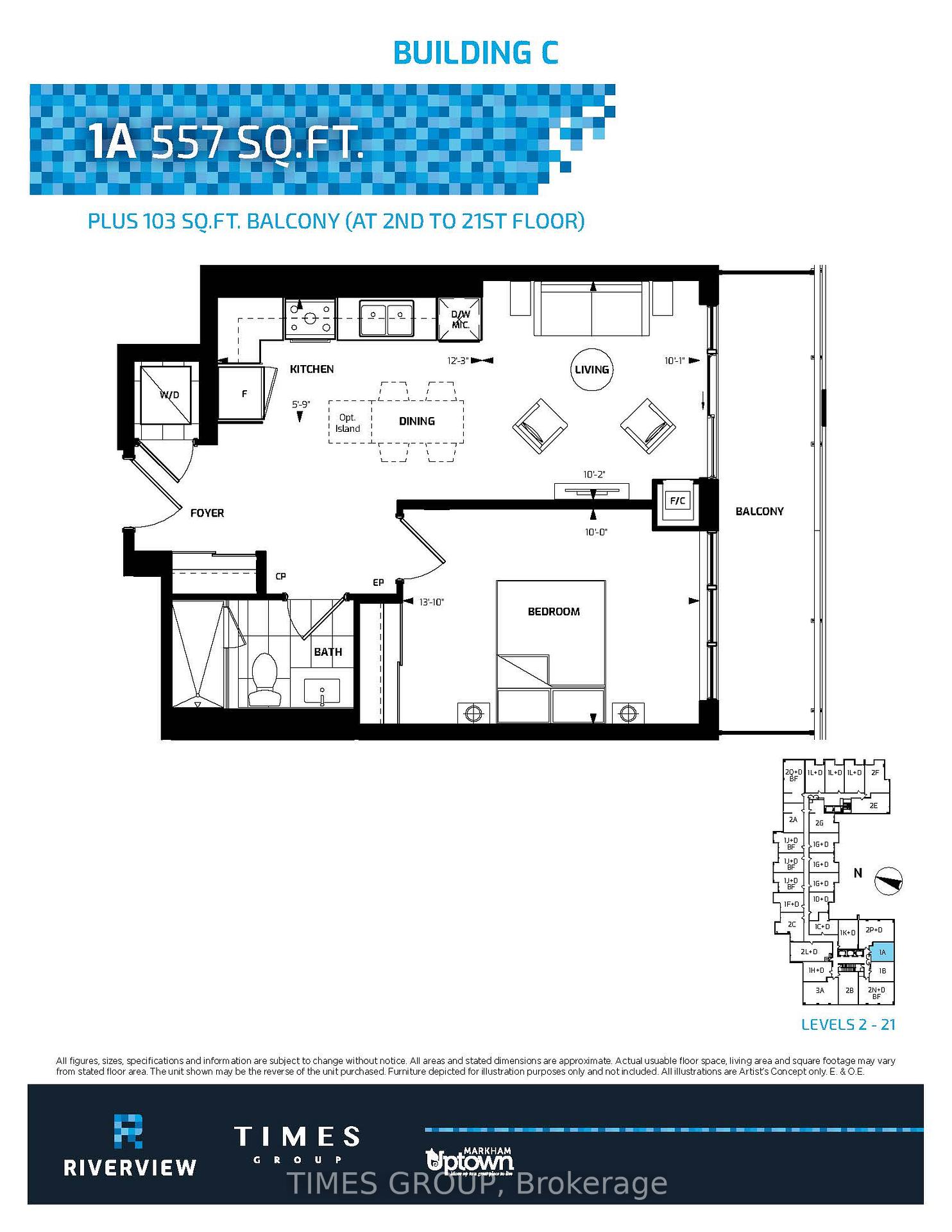 Photo 6 of Unit 1102, 38 Water Walk Drive, Markham, Unionville — HOMEH