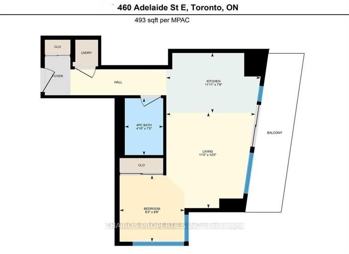Front of Unit 1520, 460 Adelaide Street East