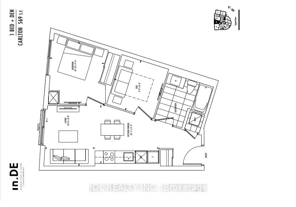 Photo 2 of Unit 1508Den, 219 Dundas Street, Toronto, Church-Yonge Corridor — HOMEH
