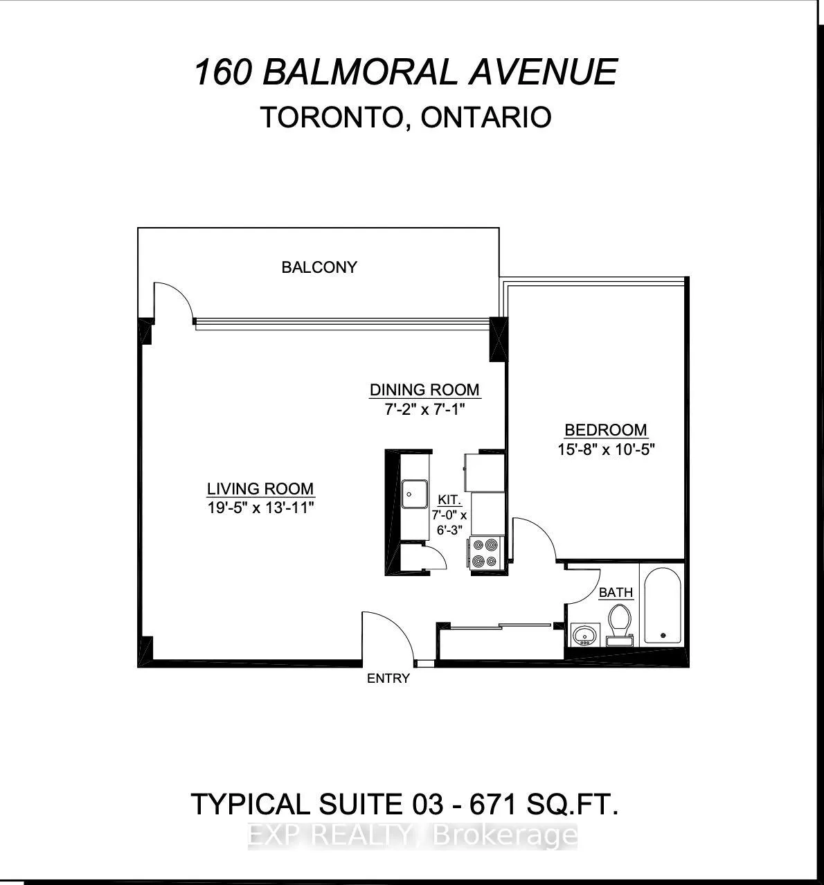 Front of Unit 203, 160 Balmoral Avenue