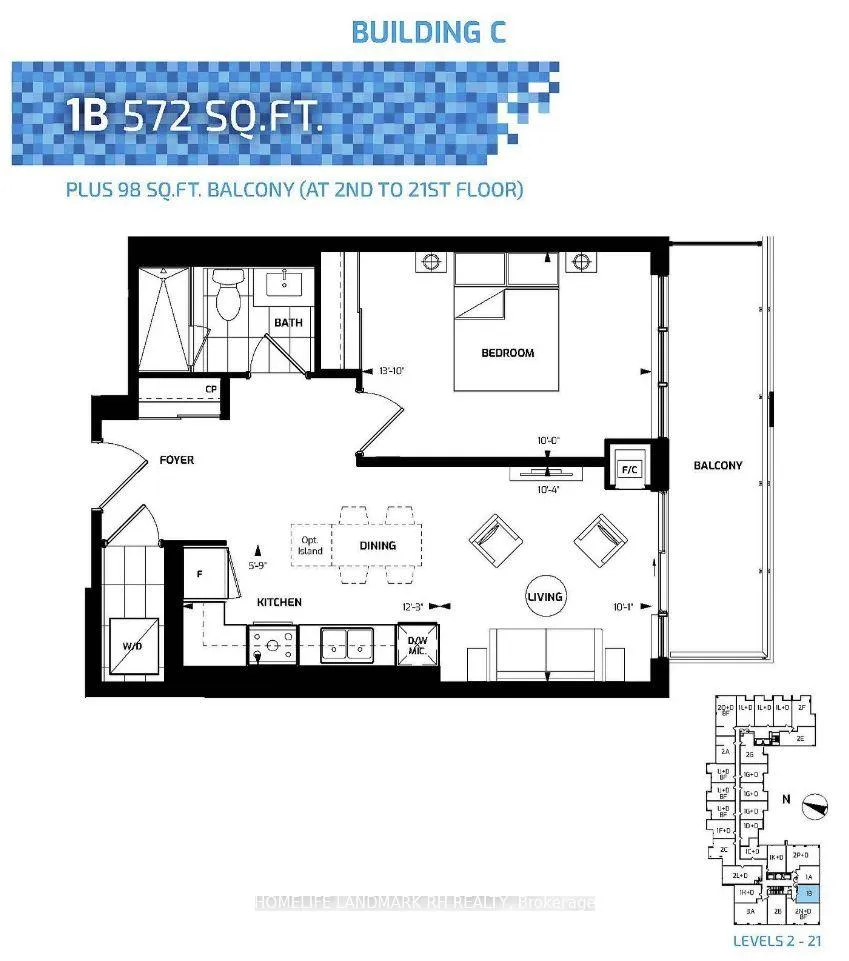 Photo 9 of Unit 1903, 38 Water Walk Drive, Markham, Unionville — HOMEH