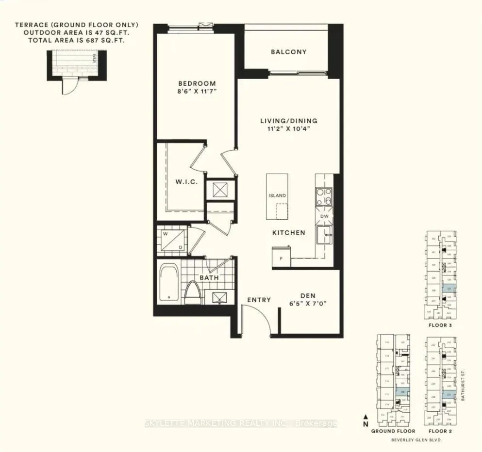 Front of Unit D-321, 8 Beverley Glen Boulevard