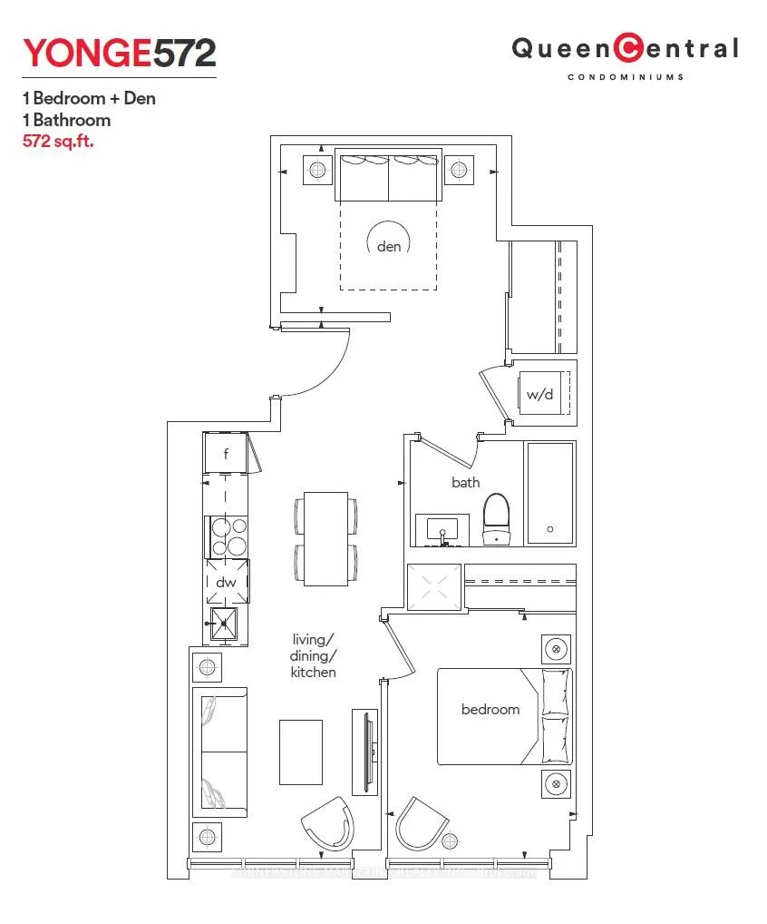 Front of Unit #706, 100 Queen Street E