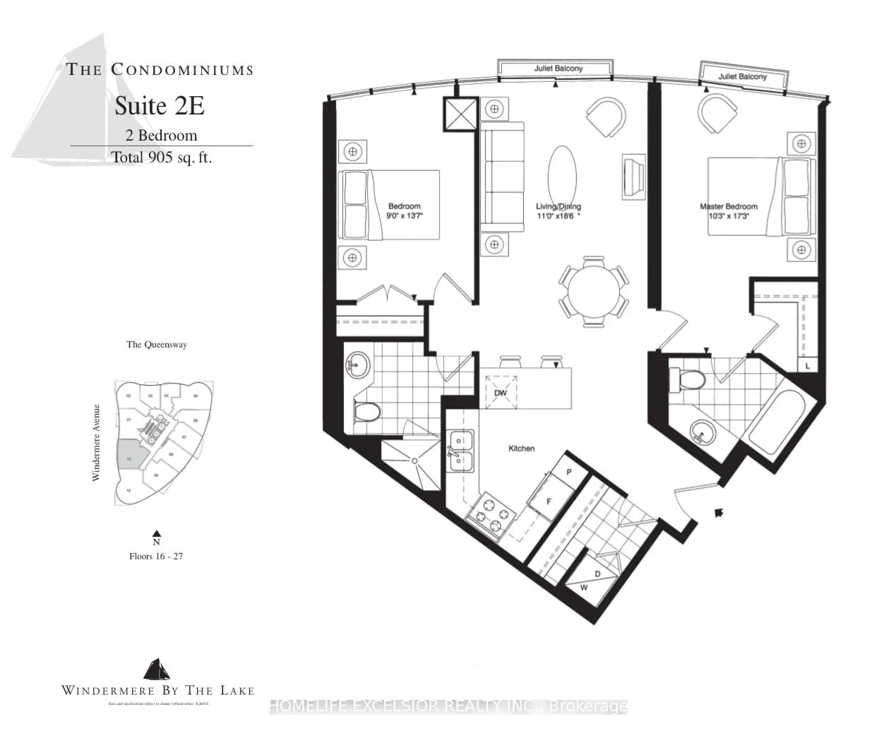 Photo 2 of Unit 2411, 15 Windermere Avenue, Toronto, High Park-Swansea — HOMEH