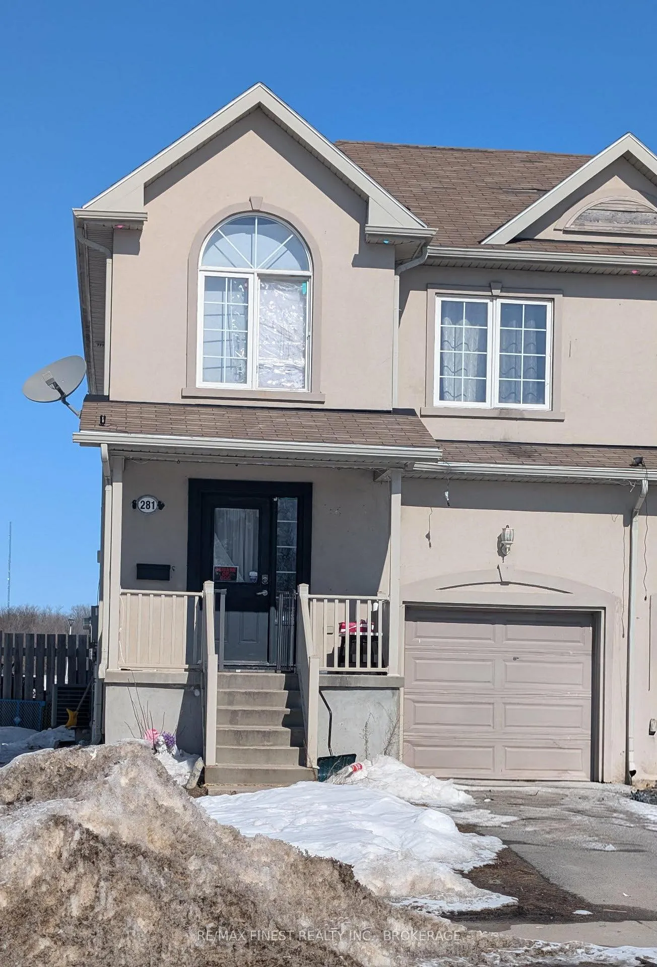 Front of 281 Conacher Drive