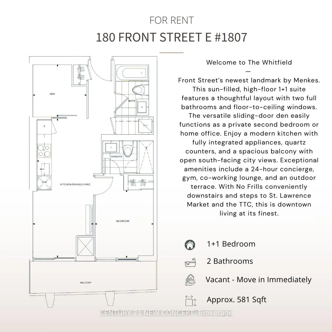 Photo 1 of Unit 1807, 180 Front Street E, Toronto, Moss Park — HOMEH