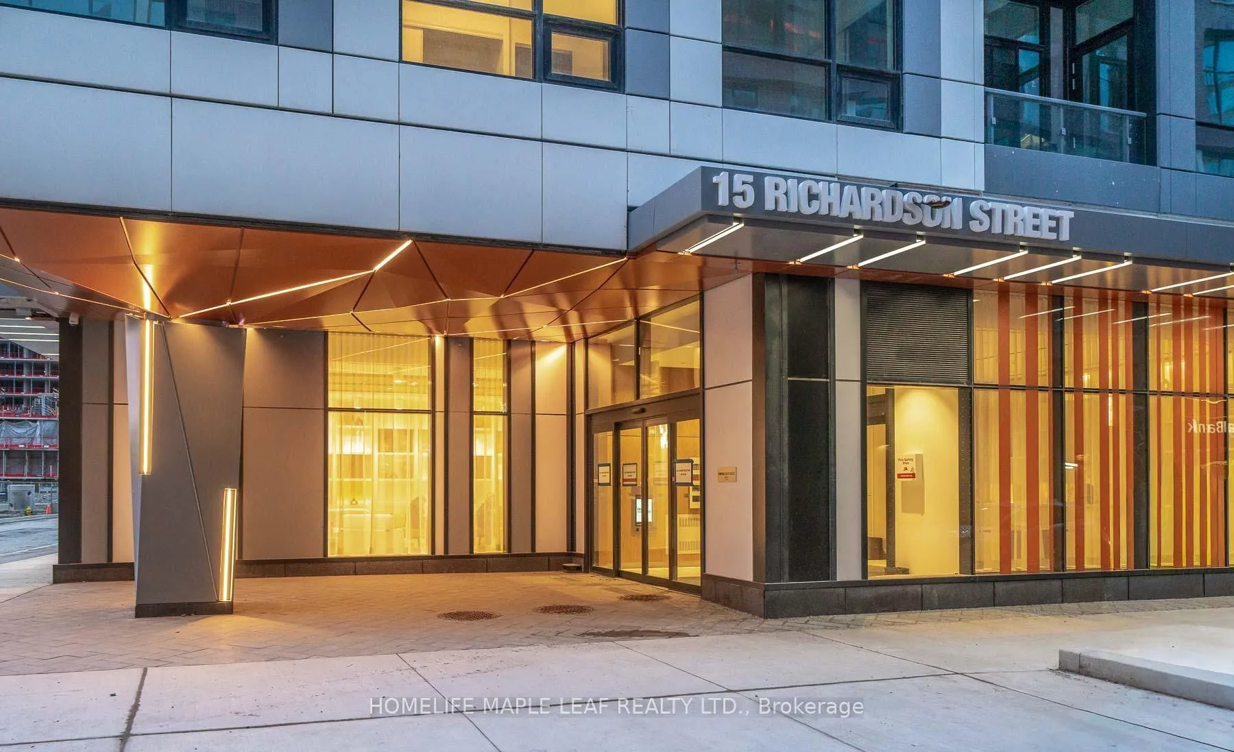 Front of Unit 1301, 15 Richardson Street