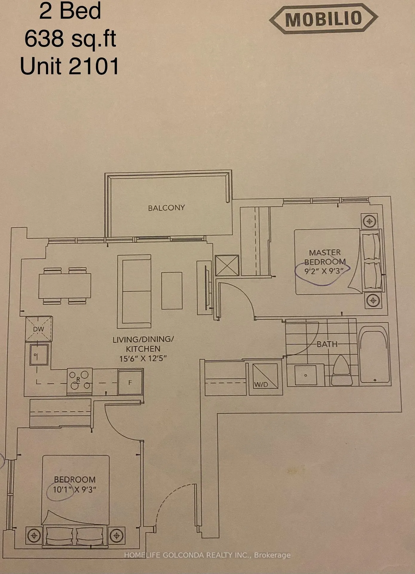 Photo 4 of Unit 2101, 38 Honeycrisp Crescent, Vaughan, Vaughan Corporate Centre — HOMEH