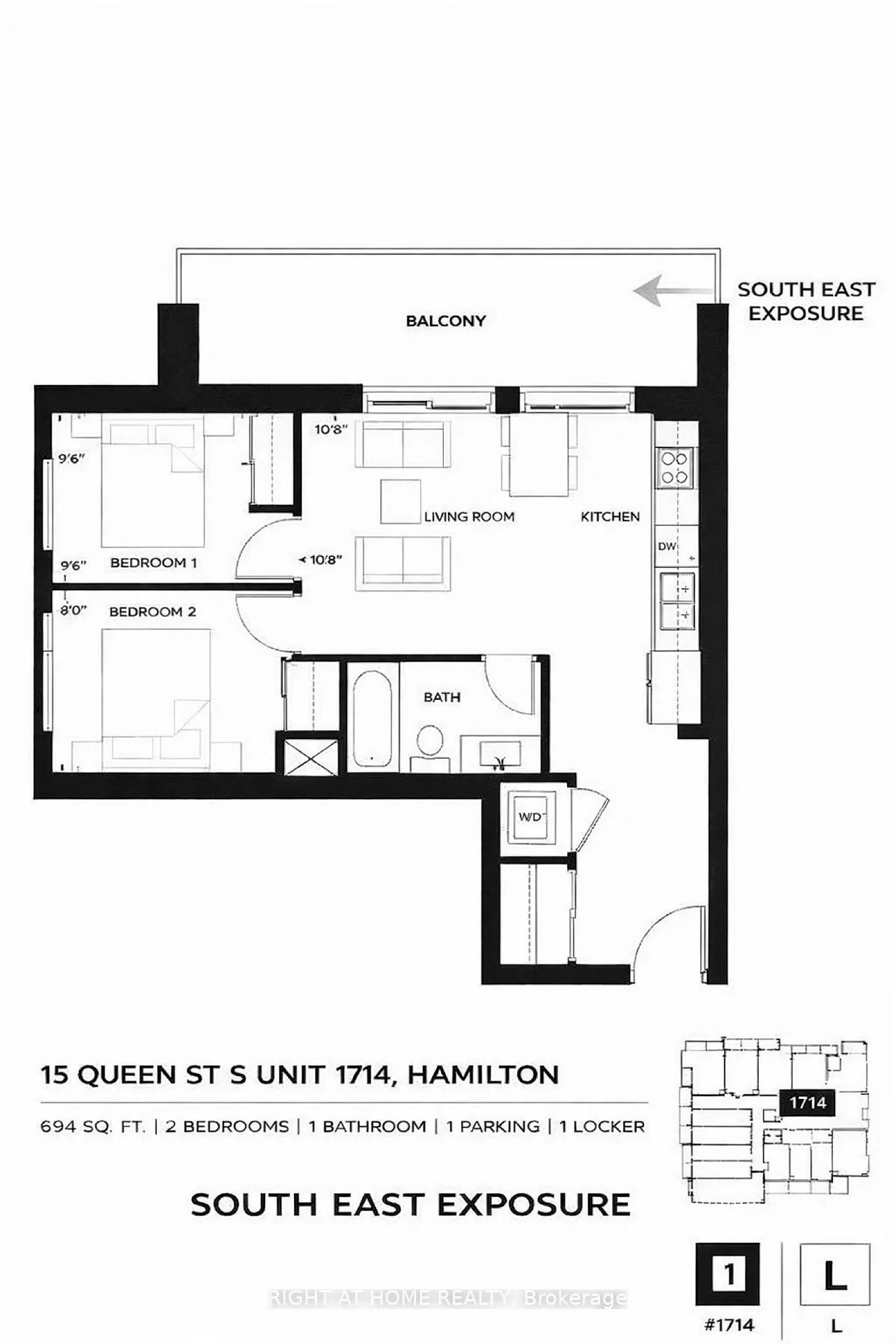 Photo 10 of Unit 1714, 15 Queen Street S, Hamilton, Central — HOMEH