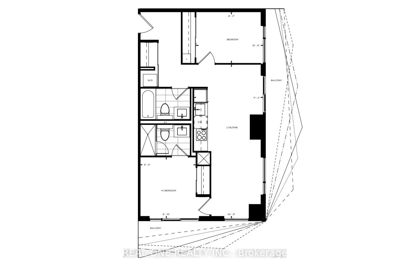 Front of Unit 3107, 100 Dalhousie Street