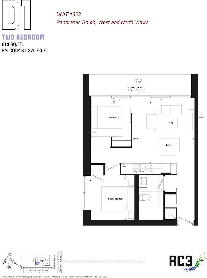 Photo 2 of Unit 1802, 170 Bayview Avenue, Toronto, Waterfront Communities — HOMEH