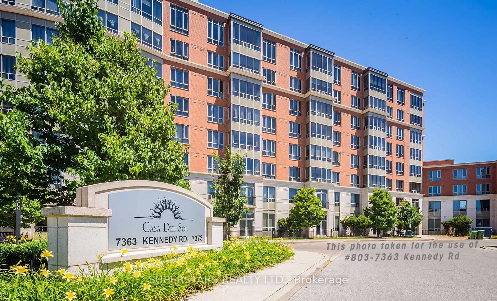 Front of Unit 803, 7363 Kennedy Road
