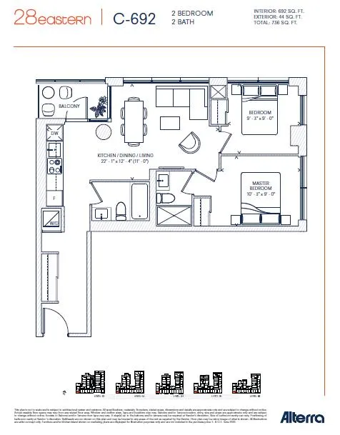 Front of Unit 524, 28 Eastern Avenue