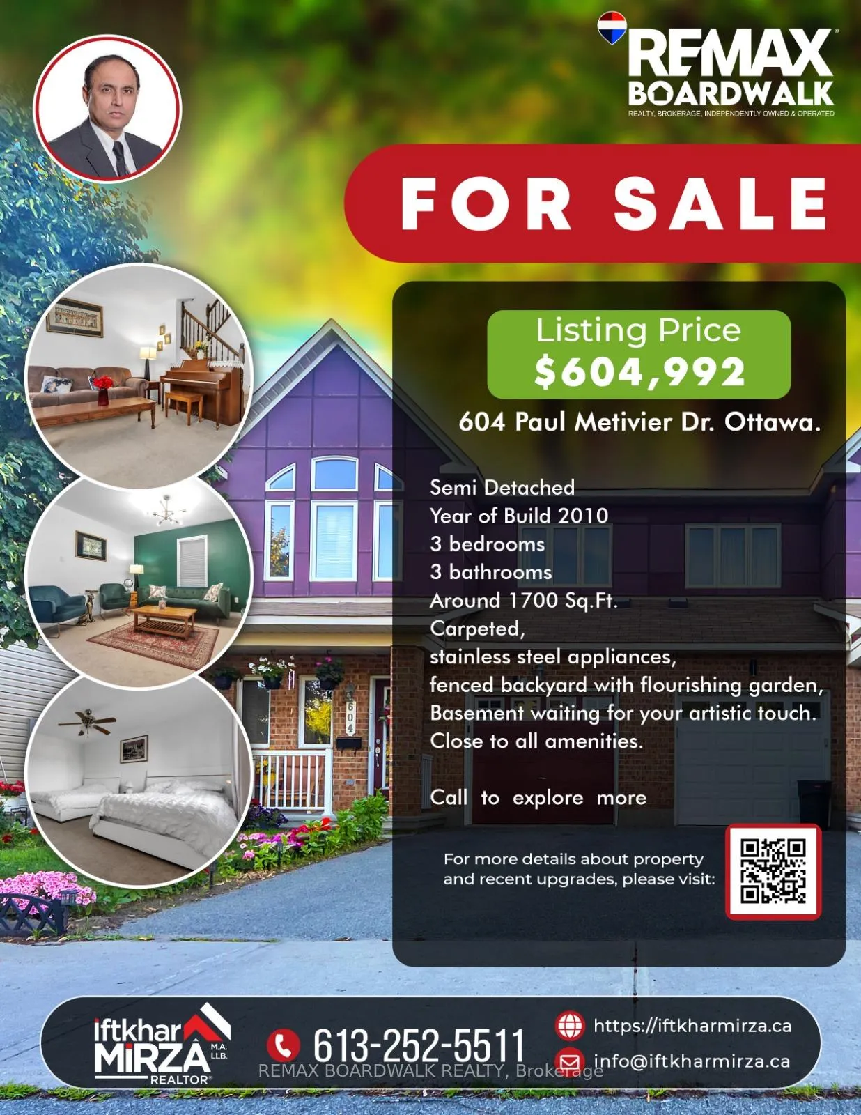 Photo 43 of 604 Paul Metivier Drive, Ottawa, Barrhaven - Strandherd — HOMEH