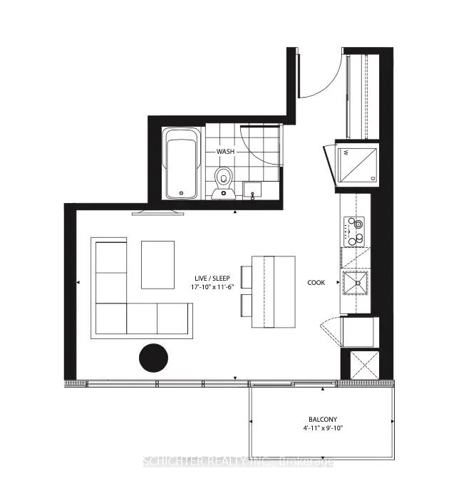 Photo 10 of Unit 3403, 75 St Nicholas Street, Toronto, Bay Street Corridor — HOMEH